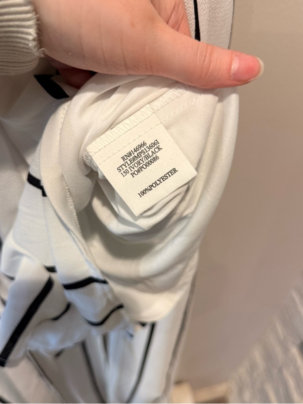 Crystal Doll White & Black Striped Walkthrough Romper - Picture 6 of 10